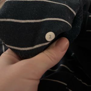 Size 2 lululemon scuba. Navy/white striped